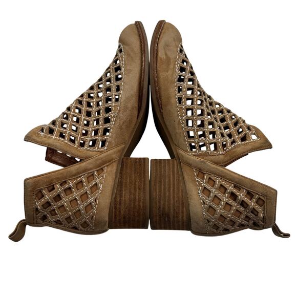Jeffrey Campbell Taggart Laser Cut Lattice Leather Booties Women's Size 6.5 - Picture 8 of 12